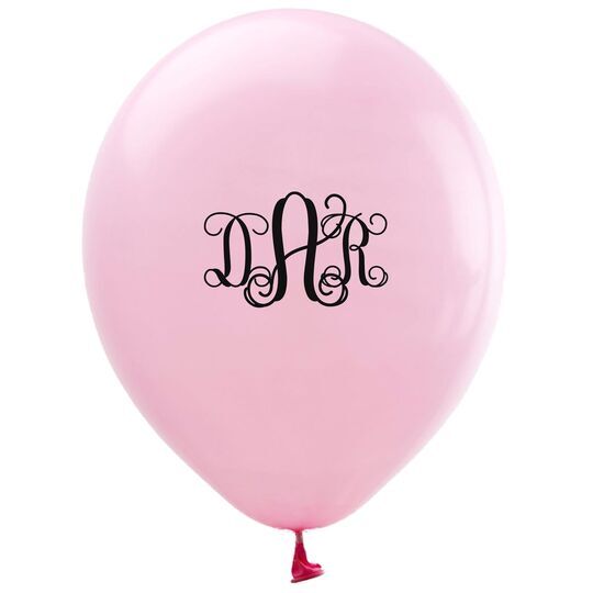 Vine Monogram Latex Balloons